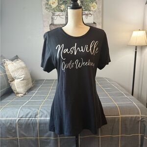 ♥️Nashville Girls Weekend Black T-Shirt Like New Size Large